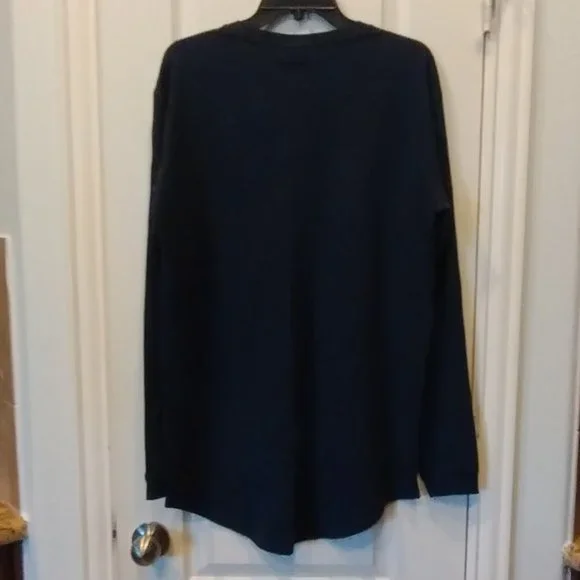 Vanquish Navy Blue Crew Neck Long Sleeve Shirt  Size L - Picture 3 of 11